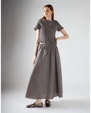 Glamorous Textured Short Sleeve Top - Grey