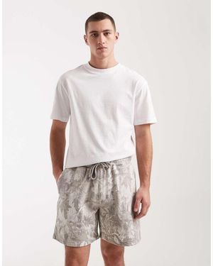 Hollister baggy Above The Knee Fleece Shorts - White