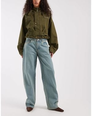Daisy Street Low Rise Boyfriend Jeans - Blue