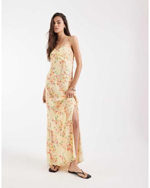 Vero Moda – midi-trägerkleid - Natur
