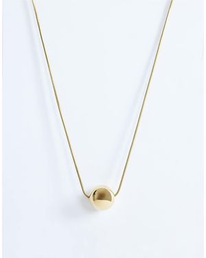 TOPSHOP Dolly Waterproof Necklace With Ball - Metallic