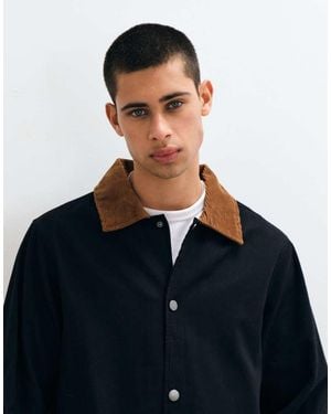 Only & Sons Collar Detail Boxy Jacket - Blue