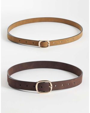 ASOS 2 Pack Waist And Hip Belts - Multicolour