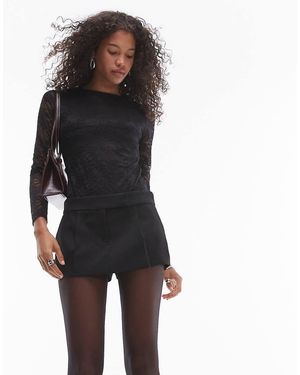 Mango Capsule Mini Tailored Skort - Black