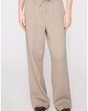 Tezenis Thick Brushed Fleece Palazzo Trousers - Natural