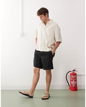 Weekday Short en lin - Blanc