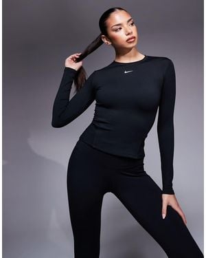 Nike Nike One Training Dri-Fit Fitted Long Sleeve Top - Blue