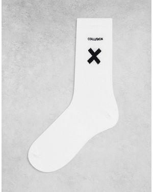 Collusion Unisex – socken - Weiß