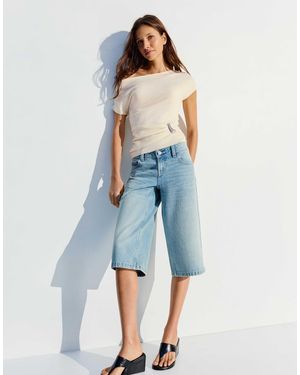 Bershka – asymmetrischer pullover - Blau