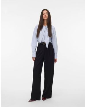 Vero Moda Broek Met Wijde Pijpen - Blauw