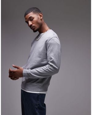 ARKET Minimal Jersey Sweatshirt With Crew Neck - Gray
