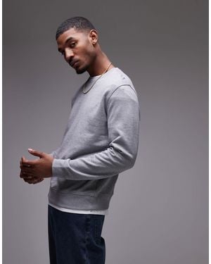 ARKET Minimal Jersey Sweatshirt With Crew Neck - Gray