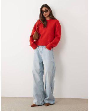 ASOS Rechte Trui Met Zijsplit - Rood
