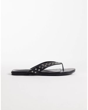 Public Desire Studded Thongs - White