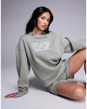 EA7 Armani Logo Sweater Co-ord - Grey