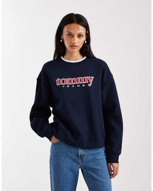 Tommy Hilfiger Retro Applique Logo T-shirt - Blue