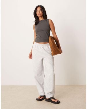 ASOS Asos Design Petite Barrel Leg Trackies - Natural