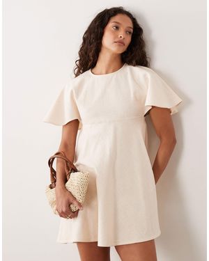 ASOS Smock T-shirt Mini Dress - Natural