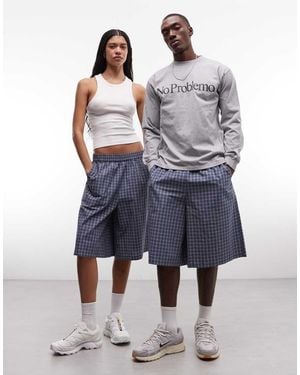 Collusion Unisex Longline Short - Blue