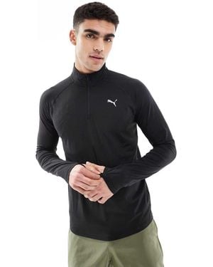 PUMA Velocity Cloudspun Running 1/4 Zip Top - Black