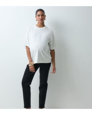 ASOS Asos Design Maternity Slim Fit Mom Jeans - White