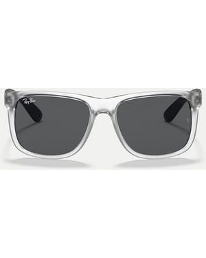 Ray-Ban Occhiali Da Sole Justin Color Mix Squadrati Con Lenti Grigie Trasparenti - Multicolore