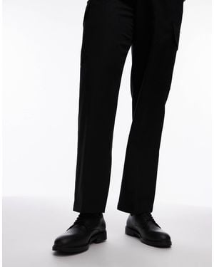 SELECTED Leather Derby Shoes - Black