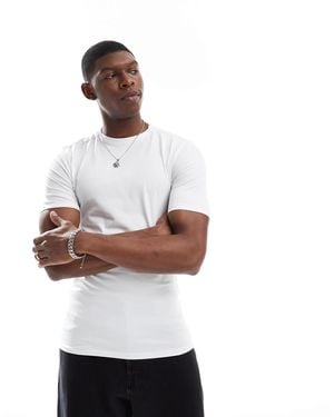 River Island – muskelshirt - Weiß