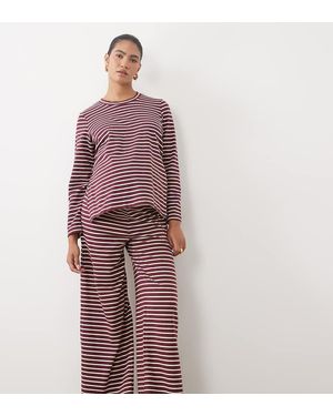 Mama.licious Mamalicious Zwangerschapsco-Ord Met Jersey Broek Met Wijde Pijpen - Rood