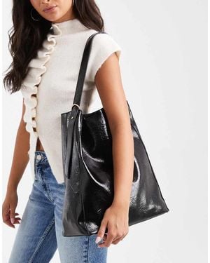 Glamorous Grote Ruimvallende Schoudertas - Wit
