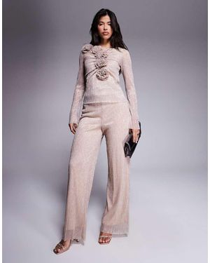 DASKA Mesh Trousers Co-ord - Purple