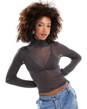 ASOS Dolcevita Trasparente A Strati - Grigio
