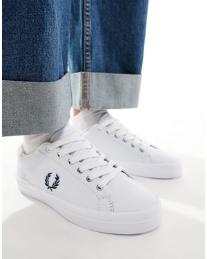 Fred Perry – lottie – strukturierte leder-sneaker - Blau