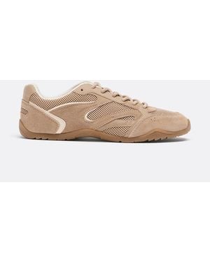 Stradivarius Soft Mesh Jogging Trainers - Natural