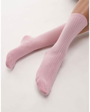 ARKET – gerippte socken aus baumwolle - Pink