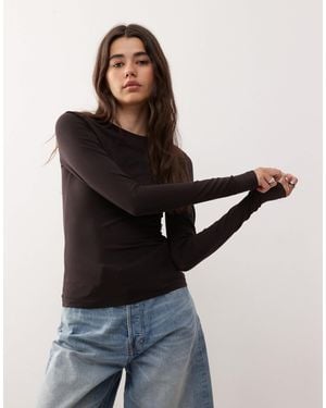 Weekday Slim Fit Long Sleeve Top - Blue