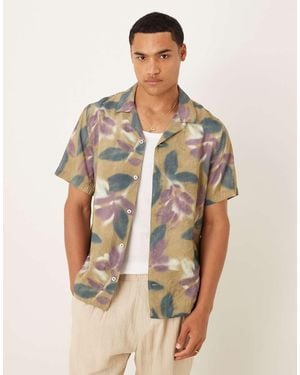 Mango Short Sleeve Shirt - Brown