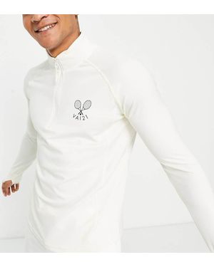 VAI21 Active Half Zip Top Co-Ord - White