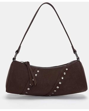 Pull&Bear Sac porté épaule clouté - Marron
