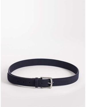 ASOS Smart Suede Belt With Buckle - Blue