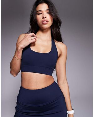 4505 Reggiseno Sportivo Allacciato Al Collo A Sostegno Medio Profondo - Blu
