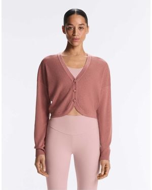 Oysho – strickjacke aus rippstrick - Rot