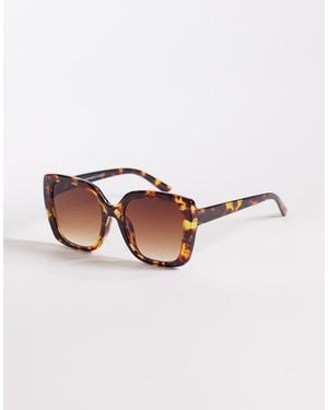 New Look Chunky Frame Sunglasses - Brown