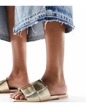 Glamorous Weave Slides - Blue