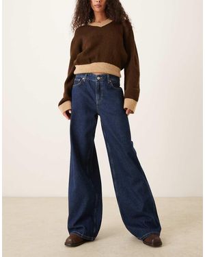 GANT Vaqueros Azul Oscuro De Talle Bajo Y Pernera Ancha Suelta De