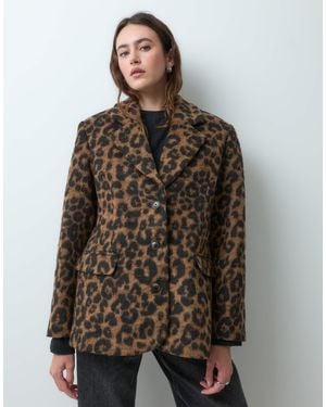 ASOS Tailored Oversized Grandad Blazer - Brown