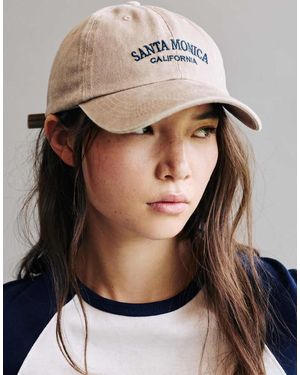Pull&Bear Cappellino Con Grafica Di Santa Monica - Grigio