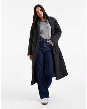 ONLY Abrigo Largo Con Lazada En La Cintura De - Azul