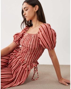 Wednesday's Girl Wednesdays Girl Shirred Puff Sleeve Midaxi Dress