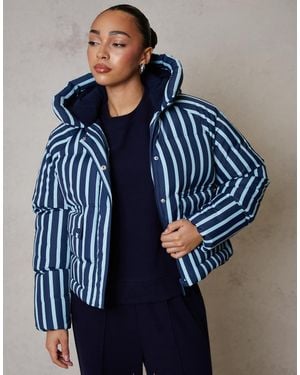 Threadbare Hooded Padded Jacket - Blue